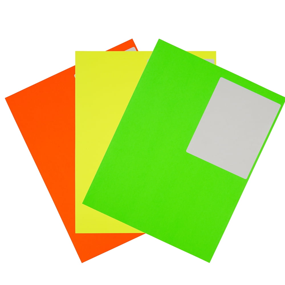 JAM Paper Shipping Address Labels, Extra Large, 4 x 5, Assorted Neon Colors, 360/Pack