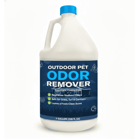 FreshFathom Outdoor Pet Odor Remover Concentrate, Enzyme Formula, 1 Gallon