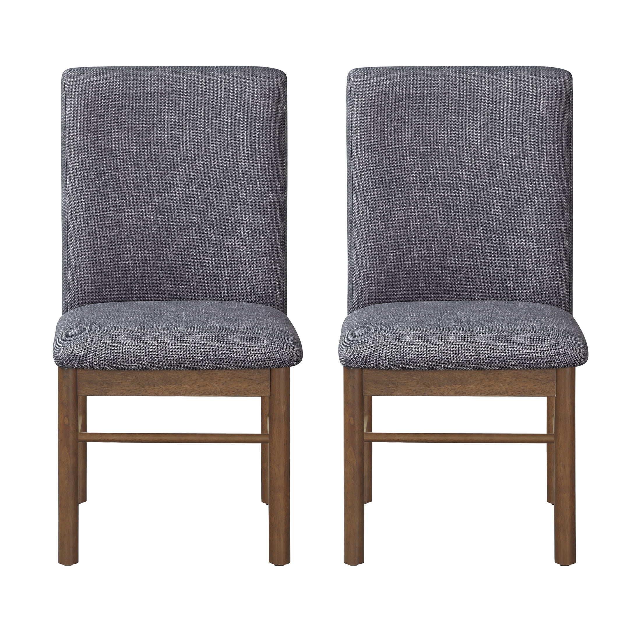 Better Homes & Gardens Reading Tall Dining Chair 2 Pack, Walnut and Gray