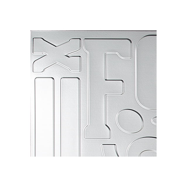 FASÄDE Easy Installation Alphabet Brushed Aluminum Wall Panel Sample (12" X 12" Sample)
