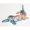 thumbnail image 2 of Art by Leslie Franklin 18x15 Gold Ornate Wood Framed with Double Matting Museum Art Print Titled - Color Trend Bunny, 2 of 4