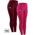 thumbnail image 1 of FASHIONWT Women 2Pack Waist-Raising Buttocks Sweat-Absorbing Quick-Drying Sports Leggings, 1 of 2