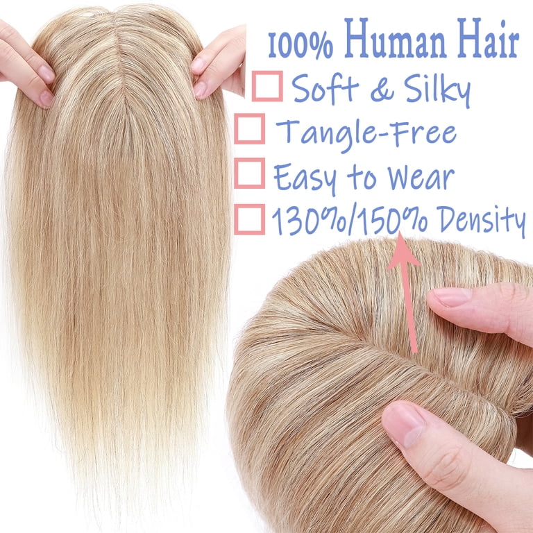 HAIRRO Hair Toppers for Women Real Human Hair Toppers No  display picture 1