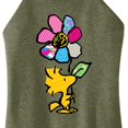 thumbnail image 3 of Peanuts - Woodstock With Flower And Pattern - Juniors High Neck Tank Top, 3 of 6