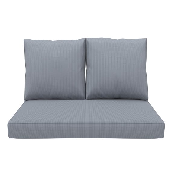 Covers & All Olefin Loveseat Sofa Cushion Foam Seat and Poly Fill Back UV Proof Outdoor Loveseat