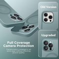 thumbnail image 6 of Magnetic for iPhone 15 Pro Case, [Compatible with MagSafe] [Full Camera Protection] Shockproof Protective Slim Translucent Matte Phone Case for iPhone 15 Pro 6.1'', Feiquan Green, 6 of 14