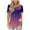 Hot Pink, variant on IROINNID Women's Gradient Casual Summer T-Shirts Short Sleeve Lace Round Neck Loose Tops