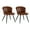 Brown - PU, variant on Guyou Leather Dining Chairs Set of 2, Modern Kitchen Chairs with Shell Back and Metal Legs, Comfy Armless Side Chairs for Living Room Dining Room Kitchen, Green