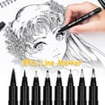 thumbnail image 1 of Stylos de Lettrage à la Main Dessin Ligne Calligraphie Stylo Imperméable Pigment Marqueurs de Croquis, 1 of 8