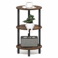 thumbnail image 4 of Furinno TURN-N-TUBE Night Stand, 3-Tier 27.6" Tall Oval Nightstand, Bedside Table with Open Shelving for Bedroom, Living Room, Amber Pine, 4 of 5