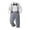 White, variant on Toddler Boy Outfits Solid Print Lapel Long Sleeve Shirt Top And Suspenders Trousers Belt 3 Piece Formal Baby Boys' Clothing Sets Size 2-3 Years