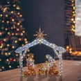 Qocolhg Lighted Nativity Scene Outdoor Decorations 11.8 inch, Christmas
