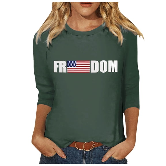WAYUTE Womens 250 Anniversary USA Shirt Us National Flag Casual Soft Comfort Basic Top for Summer Relaxed Fit 4th of July T-Shirts