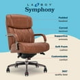 thumbnail image 3 of La-Z-Boy Symphony Executive Office Chair Bonded Leather Cognac and Graphite, 3 of 8