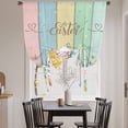thumbnail image 3 of Easter Tie Up Curtains for Windows, Balloon Window Shades, Spring Rabbit Ears Foot Eggs Floral Wooden Grain Kitchen Window Treatments Roll Up Curtain for Basement/Nursery 52"x45", 3 of 8