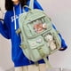 thumbnail image 5 of Bolsa Mochila para mujer escolares lindos de moda Nylon con pasador colgante de felpa (verde) Ndcxsfigh  Para Estrenar, 5 of 9