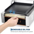 thumbnail image 6 of 1800W Commercial Panini Press & Electric Grill, 9x9 Inch Sandwich Maker with 6-Temp Control, 110V Indoor Grill for Burgers, Panini, Breakfast, Silver, 6 of 8