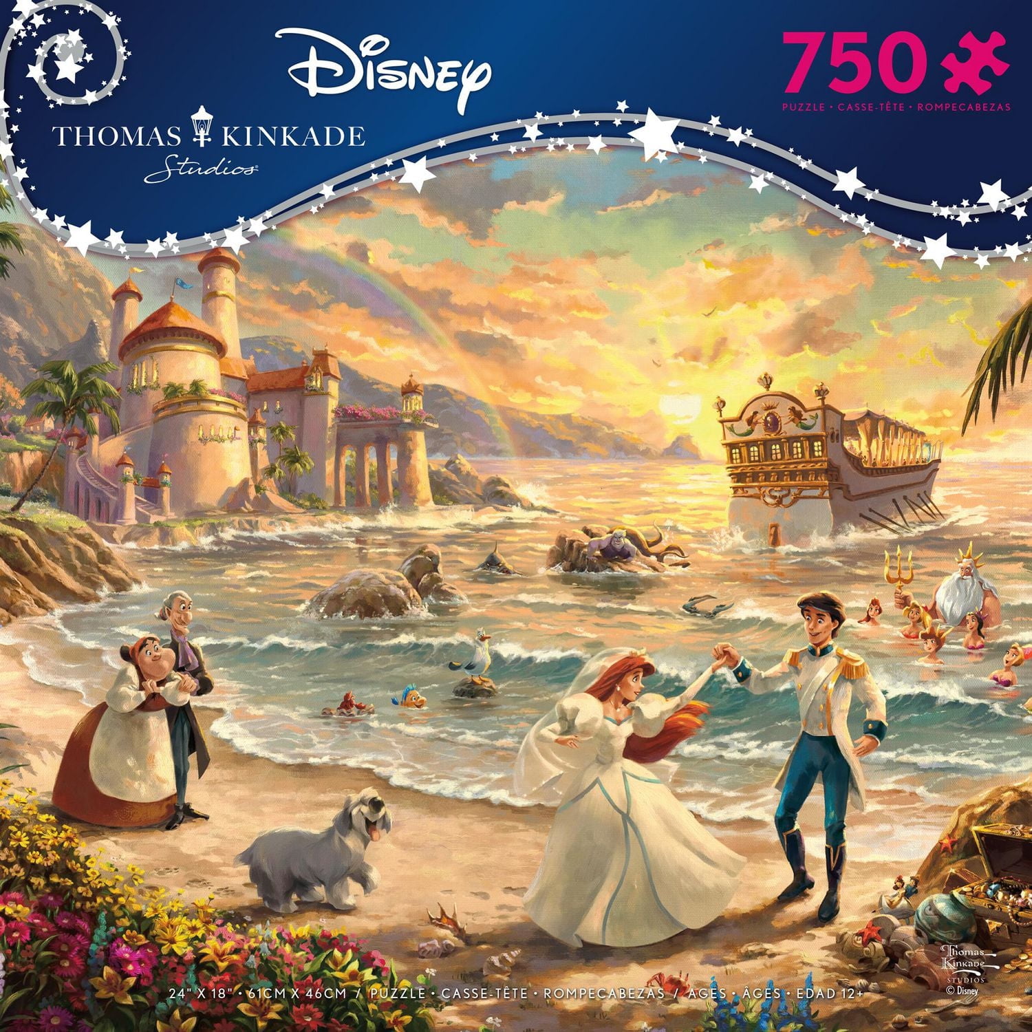 Ceaco - Thomas Kinkade Disney - La Petite Sirène Célébration de l'Amour - Puzzle 750 pièces