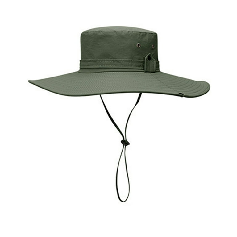 Runquan Bucket Hat Men Women Solid Fishing Sun Hat Outdoor Folding Hip Hop  Basin size cowboy hat 03 