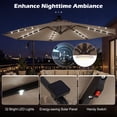 thumbnail image 4 of Gymax 10 FT Patio Solar LED Offset Cantilever Umbrella Hanging Outdoor Market Umbrella Outdoor Turquoise, 4 of 7