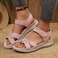 thumbnail image 2 of Dakaela Women's Walking Sport Sandals Lightweight Open Toe Strappy Hiking Camping Summer Shoes with Adjustable Straps and Arch Support Pink 7, 2 of 5