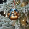 thumbnail image 5 of Boovnll Nativity Ornaments, Christmas Nativity Scene Ornaments Wooden Round Christmas Tree Decorations for Xmas Tree, Home, Office, Hanging Ornament, Religious Gifts, Christmas Decorations, 5 of 9