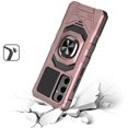 thumbnail image 3 of TJS for Samsung Galaxy S24 FE Phone Case, [Military Grade] Robotic Magnetic Support Car Mount Metal Ring Holder Kickstand Cover for Galaxy S24FE (Rose Gold), 3 of 3