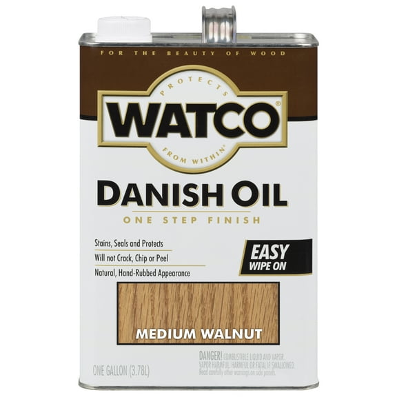 2 Pack, Medium Walnut, Watco Danish Oil - 65931, Gallon
