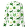 thumbnail image 4 of yuCgh Women's Long Sleeve Nursing Jacket with Stand Collar, Single Breasted St. Patrick's Day Print, Casual Work Uniform Top,Light Green S, 4 of 5