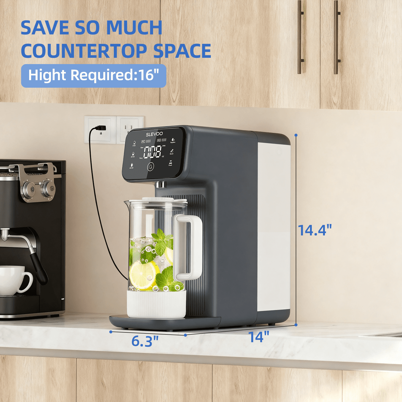 Slevoo Reverse Osmosis Water Filter Countertop, 6 Stage Ro Water