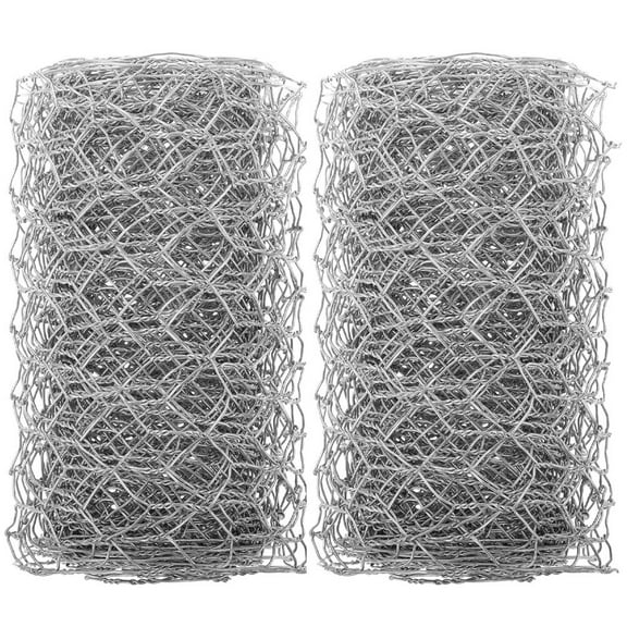 2pcs Metal Chicken Wire Net Poultry Wire Netting Hexagonal Metal Mesh for Garden