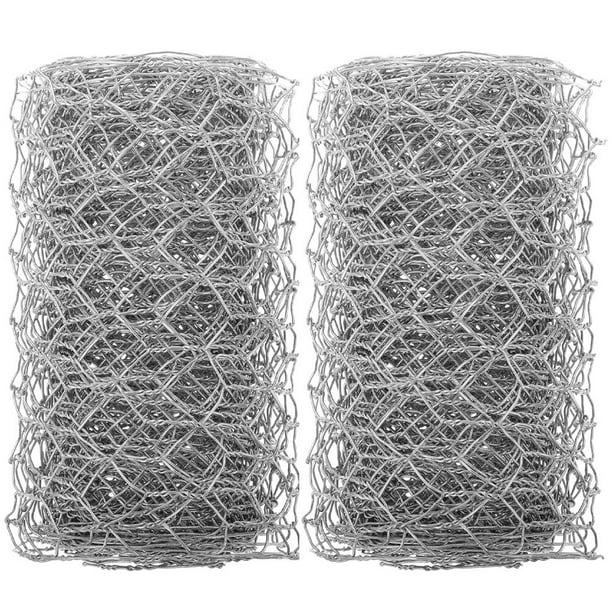 2pcs Metal Chicken Wire Net Poultry Wire Netting Hexagonal Metal Mesh