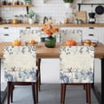 thumbnail image 3 of Blue Pumpkin Leaf Chair Covers Set of 8 Fall Thanksgiving Chair Back Covers Stretch Removable Washable Slipcovers Protector for Dining Room Kitchen Party Decor, 3 of 5