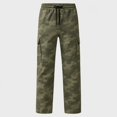 thumbnail image 3 of Men's Cargo Pants with Pockets Drawstring Long Trousers Relaxed Fit Stretch Work Pants, 3 of 5