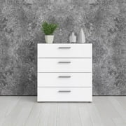 Tvilum Loft 4 Drawer Chest Dresser for Adults, White