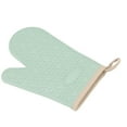 thumbnail image 2 of Silicone Oven Mitt High Temperature Resistant Waterproof Slip Proof Kitchen Baking Glove with Cotton Liner Green, 2 of 8