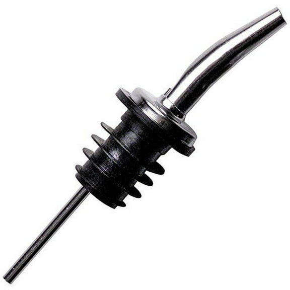 Spill Stop Chrome Tapered Pourer Dispenser Spouts with Poly-Kork, 12-Units