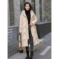 thumbnail image 4 of Chaqueta de invierno para mujer, abrigos largos holgados de plumón 90 % blanco con capucha, abrigo informal holgado y cálido de gran tamaño para mujer, 4 of 5