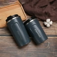 thumbnail image 4 of GBJHJIA 12 oz Stainless Steel Vacuum Insulated Tumbler - Coffee Travel Mug Spill Proof with Lid - Thermos Cup for Keep Hot/Ice Coffee,Tea and Beer (Blue）, 4 of 4