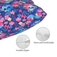 thumbnail image 3 of Pofeuu Blue Skull Flower Print Polyester Microfiber Plush Pillowcases, Super Soft and Cozy Pillow Case Covers with Envelop Closure（Pillow core not included）-16"x24", 3 of 6