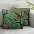 thumbnail image 3 of Creowell Green Chinoiserie Pillow Cover Vintage Bird Flower Throw Pillow Covers Farmhouse Floral Decorative Pillowcase Outdoor  Square Cushion Cover for Couch Sofa Bedroom Decor, 3 of 5
