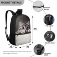 thumbnail image 5 of Uourmeti Cat Backpack for Kids, 17 Inch Comfortable To Carry Soft School Backpack for Travel Outdoor, 5 of 6