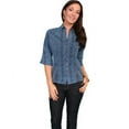 thumbnail image 2 of Scully PSL-064-DBL-M Female Cantina Shirt - Dark Blue- Medium, 2 of 2
