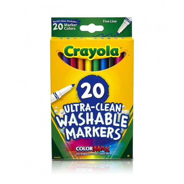 Crayola 20 Count Fine Line UltraClean Washable Markers  Walmart.com