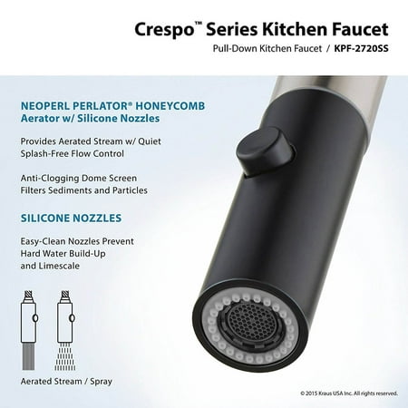 Kraus Crespo 16 25 Commercial Single Handle Kitchen Faucet