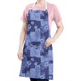 thumbnail image 5 of Pioneer Flower Floral Print Pattern Apron for Women and Men, Cotton Linen Waterproof with Pockets, Adjustable, 33x27 Inch for Kitchen, Gardening, BBQ, Salon, 5 of 6