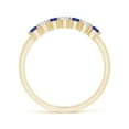 thumbnail image 2 of ANGARA Natural Half Eternity 7 Stone Tanzanite and Diamond Wedding Ring in 14K Yellow Gold for Women (Size-2.5mm) | December Birthstone, Anniversary, Jewelry Gift for Women | Natural Tanzanite Ring, 2 of 11