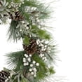 thumbnail image 3 of Northlight Glittered White Berry and Pinecone Artificial Christmas Wreath, 30-Inch, Unlit, 3 of 3