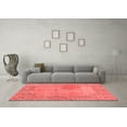 thumbnail image 3 of Ahgly Company Indoor Round Abstract Red Modern Area Rugs, 3' Round, 3 of 4