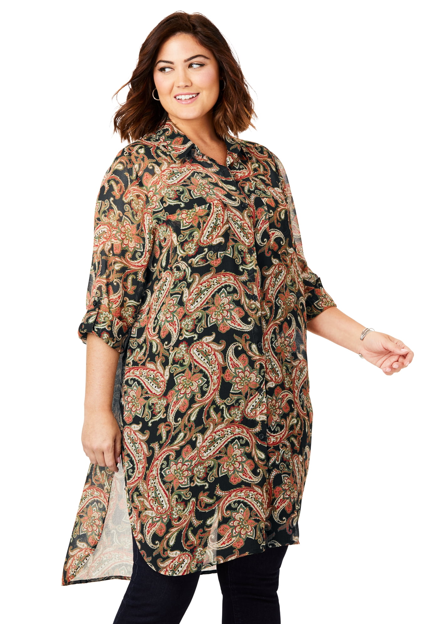 Jessica London Jessica London Women's Plus Size Mega Tunic Walmart